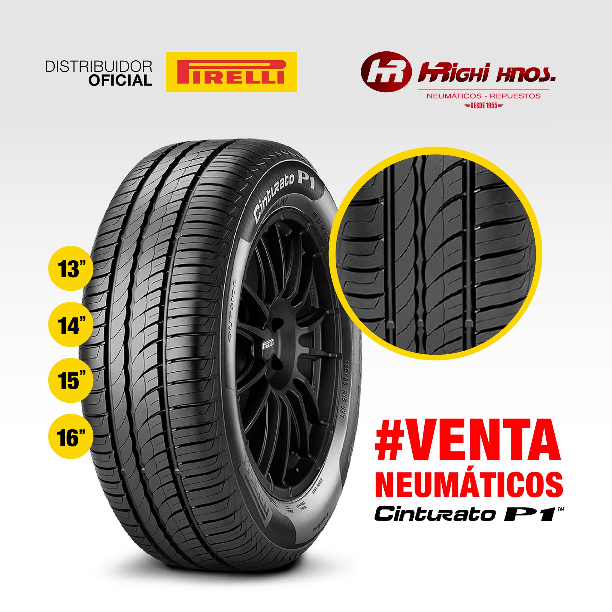205/65R15 94T Cinturato P1 - Imagen 6